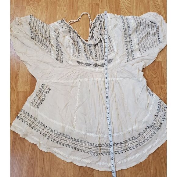 Free People Wild One Embroidered Top Sz S - Picture 8 of 12